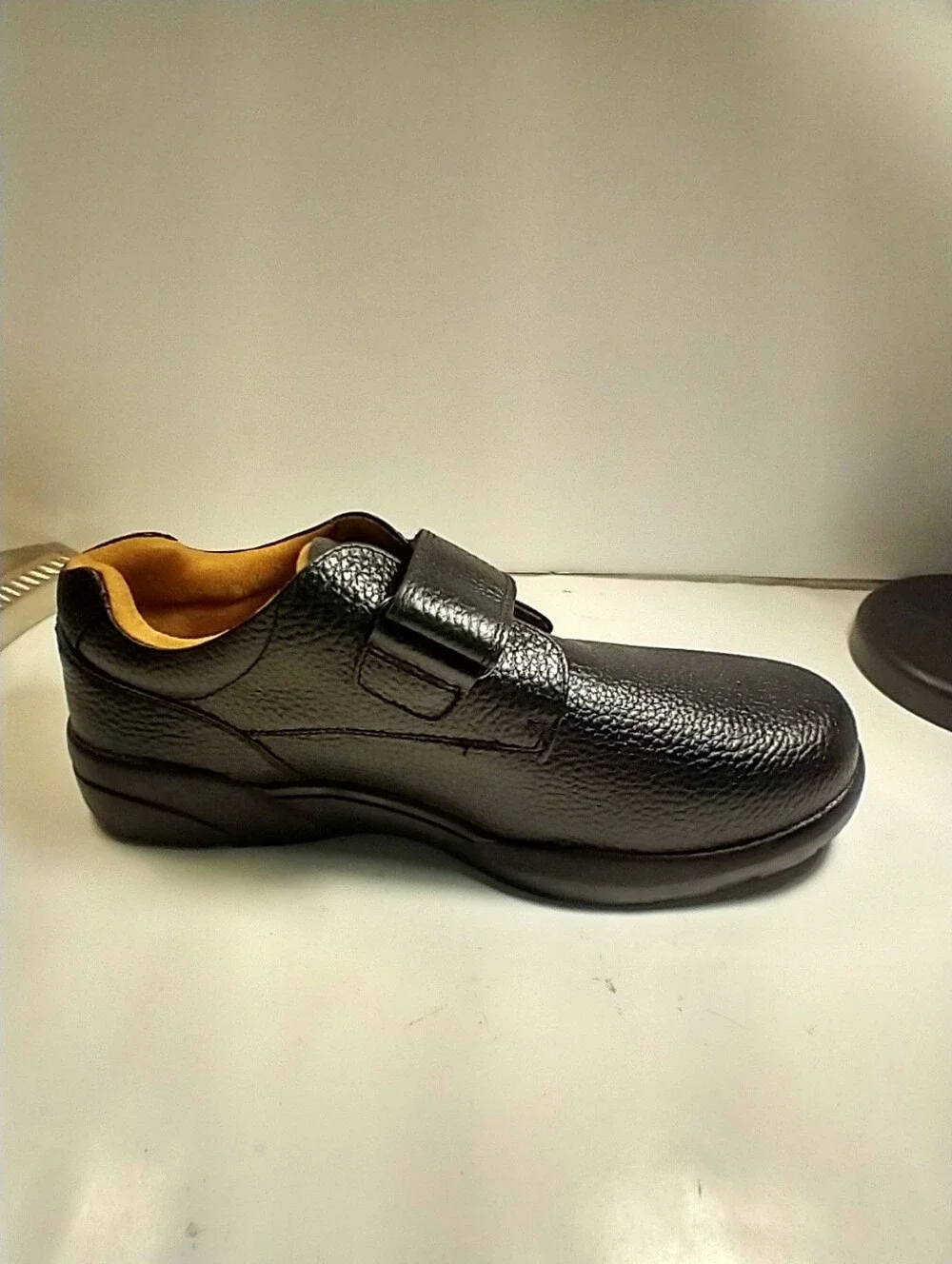 Dr Comfort William X Black Leather Slip On Orthopedic Shoes Men's sz 13XW.